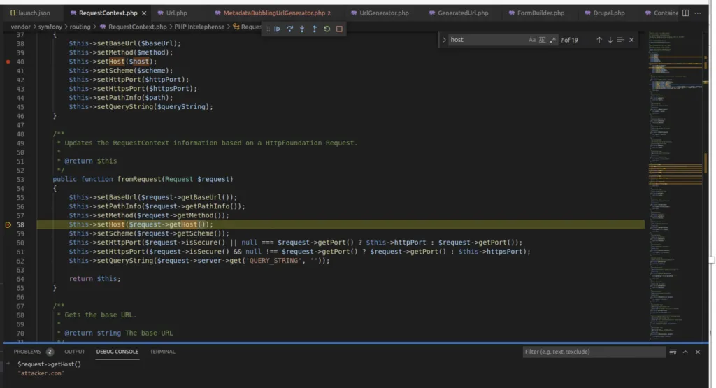 setting the Host header value - vulnerable code 6