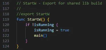 library exported function