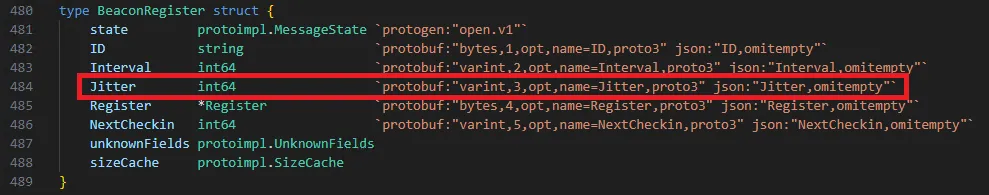 detected string structure member